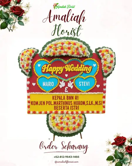 Papan Bunga Pernikahan Ballroom Wedding Puncak
